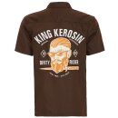 Camisa vintage de trabajador de King Kerosin - Dirty Rider Brown