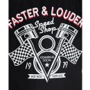 King Kerosin Vintage Worker Shirt - Faster & Louder Noir