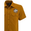 King Kerosin Vintage Worker Shirt - True Roots Ochre Yellow