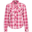 Queen Kerosin Flannel Shirt- Blanko Pink L
