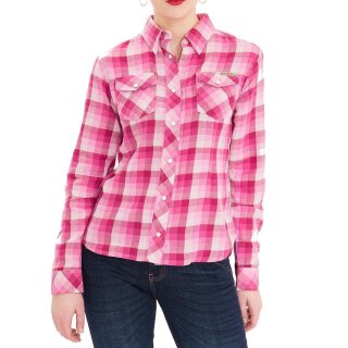 Camicia in flanella di cherosene Queen Kerosene - Vuoto rosa XL