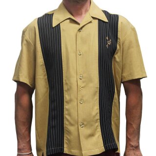 Steady Clothing Vintage Bowling Shirt - Kings Road Senfgelb S