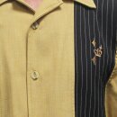 Steady Clothing Vintage Bowling Shirt - Kings Road Jaune moutarde 3XL