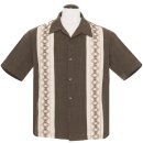 Camisa de bolos Steady Clothing Vintage - Guayabera Estable Brown XXL