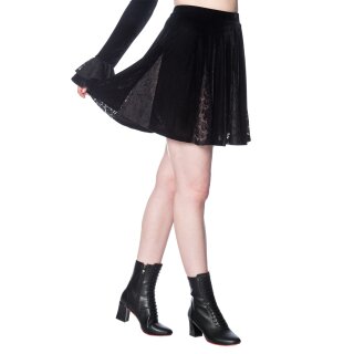 Banned Velvet Mini Skirt - Poison S