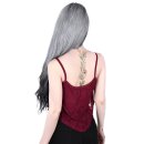Killstar Lace Straps Top - Deadly Beloved Wine Red
