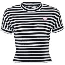 Queen Kerosin T-Shirt - Black & White Crop Top