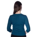 Dancing Days Vintage Jumper - 50s Pointelle Turquoise