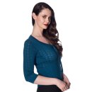 Dancing Days Vintage Sweater - Années 50 Pointelle Turquoise S