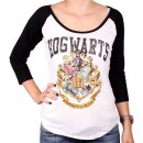 Camiseta raglán de manga 3/4 de Harry Potter - Hogwarts Crest