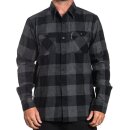 Sullen Clothing Camisa de franela - Cheques Negro-Gris L