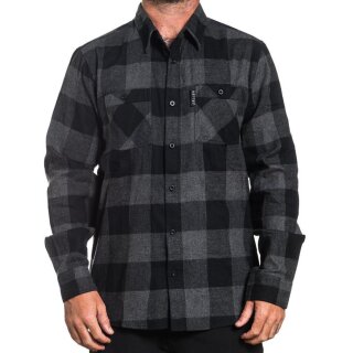 Sullen Clothing Flannel Shirt - Checks Black-Grey 3XL