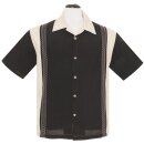 Steady Clothing Vintage Bowling Shirt - Fly Me To The Moon Black XS