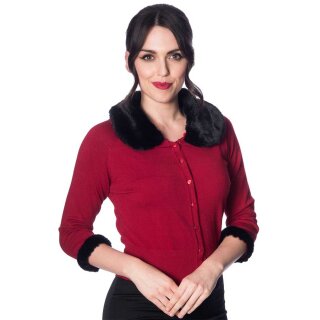 Banned Retro Cardigan - Sapphire Red S/M