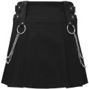 Killstar Pleated Mini Skirt - Nancy Black XS