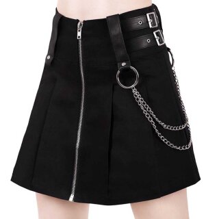 Killstar Pleated Mini Skirt - Nancy Black S
