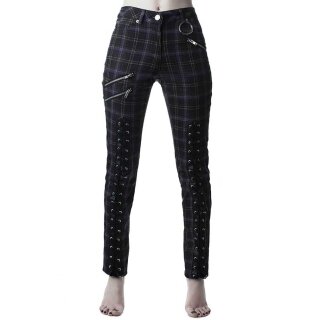Pantalon Killstar Jeans - Mazzy Lace-Up Tartan XXL