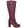 Banned Retro Vintage High Boots - Roscoe Burgundy 41