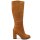 Banned Retro Vintage High Boots - Roscoe Ochre 36