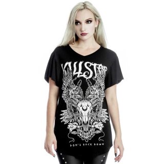 Killstar V-Neck T-Shirt - Dont Back Down XS