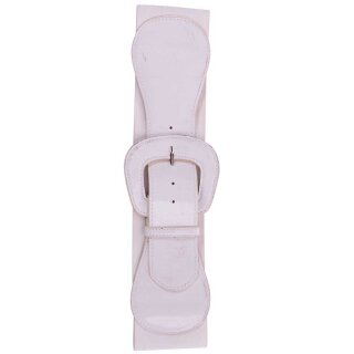 Cinturón elástico de ropa fija - Blanco elástico ancho