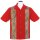 Camisa de bolos vintage de Steady Clothing - Leopard Panel Red S