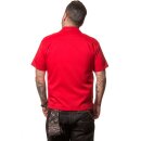 Camisa de bolos vintage de Steady Clothing - Panel de Leopardo Rojo XXL