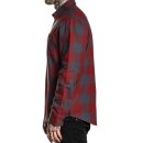 Sullen Clothing Flannel Shirt - Checks Red-Grey