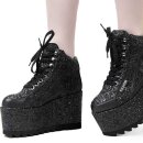 Zapatos de plataforma de Killstar - Zapatillas de plataforma de Malice Glitter
