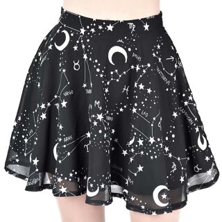 Killstar Star Print Chiffon Mini Skirt - Milky Way M