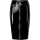 Killstar Patent Leather Pencil Skirt - Pitch Black M