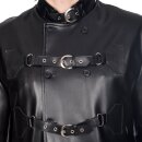 Black Pistol Faux Leather Coat - Closure Coat Sky