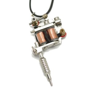 Tattoo Machine Necklace - Rotary Silver