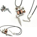 Tattoo Machine Necklace - Rotary Silver