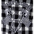 King Kerosin Sleeveless Flannel Shirt - Faster & Louder Black M