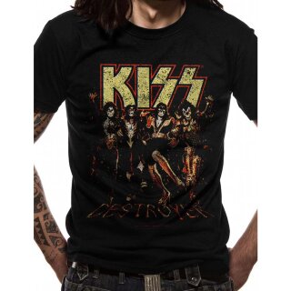 Kiss T-Shirt - Crâne Line Up XL