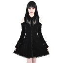 Killstar Velvet Mini Dress - Dead Silent Black L