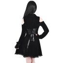 Killstar Velvet Mini Dress - Dead Silent Black L