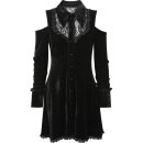 Killstar Velvet Mini Dress - Dead Silent Black XXL
