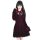 Killstar Velvet Mini Dress - Dead Silent Wine Red S