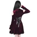 Killstar Velvet Mini Dress - Dead Silent Wine Red XL