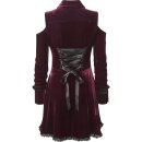 Killstar Velvet Mini Dress - Dead Silent Wine Red XL