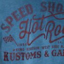 Maglietta a maniche lunghe King Kerosin - Hot Rod Blu Scuro 3XL