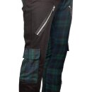 Black Pistol Jeans Trousers - Freak Pants Tartan Green 26