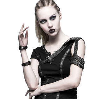 Punk Rave Top gotico - Ripley Black