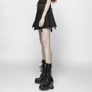 Punk Rave Denim Mini Skirt - Gothic Militia