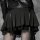 Punk Rave Pleated Mini Skirt - Girl of Spades S