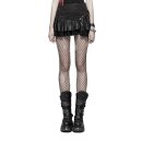 Punk Rave Mini Skirt - Norra Black