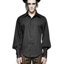 Punk Rave Gothic Shirt with Scarf - Edward Black 4XL