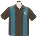 Steady Clothing Vintage Bowling Shirt - The Mickey Brown